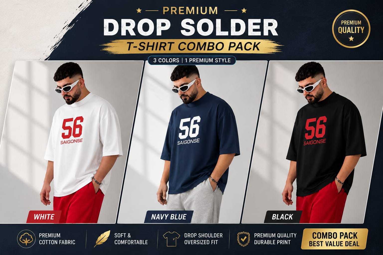 DROP SHOULDER T-SHIRT-3 PS